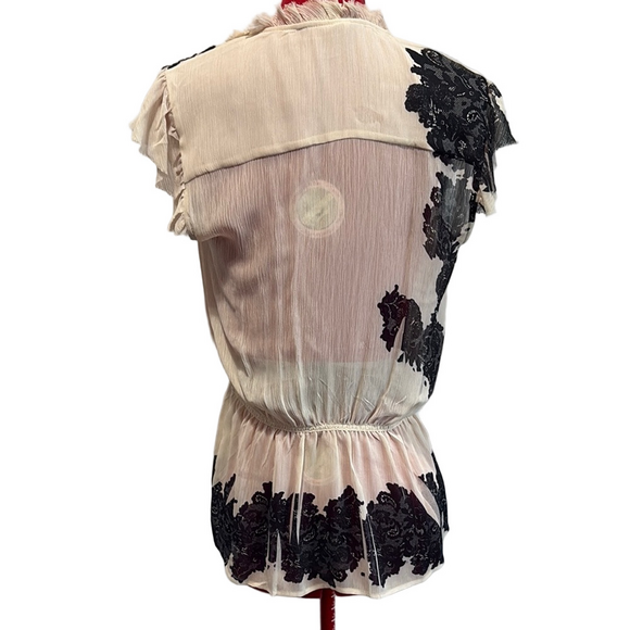 Jonathan Martin Cream and Black Blouse - Picture 3 of 6